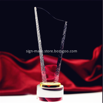 Custom Design Crystal Glass Champions Trophy Awards